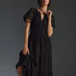 NWT Anthropologie Somerset black Maxi dress size medium